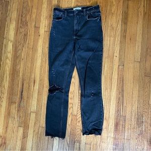 Black Abercrombie & Fitch Destroyed Denim